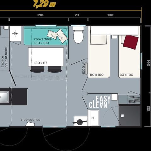 CASA MOBILE 4 persone - Gamma oceano Super Mercure Riviera