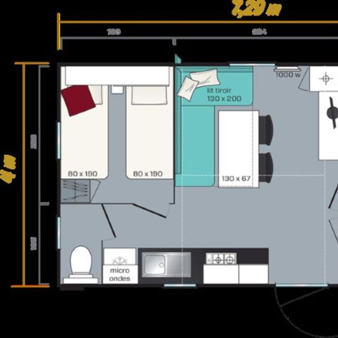 MOBILHOME 4 personas - Gama Ocean Super Mercure Access