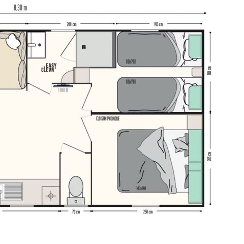 MOBILHOME 4 personas - 2 habitaciones - 25m2 - Bahía Loggia