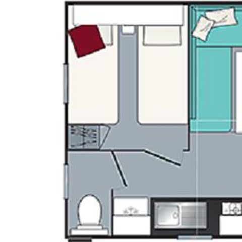 MOBILHOME 5 personas - Confort 2 habitaciones (de sábado a sábado)