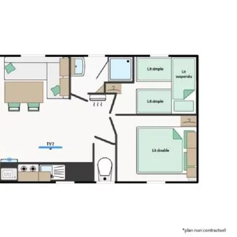 MOBILE HOME 5 people - Mobile-home ROSSIGNOL**** sleeps 5