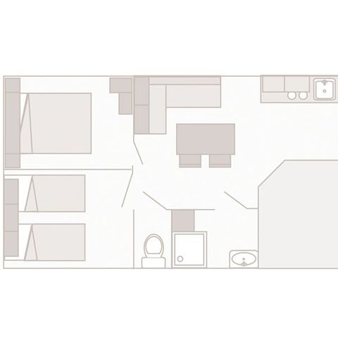 BUNGALOW 4 personnes - PRIVILEGE BERGERONETTE climatisé ❆