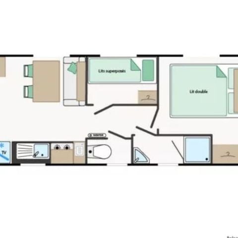 BUNGALOW 4 personnes - ROULOTTE **** 4 personnes