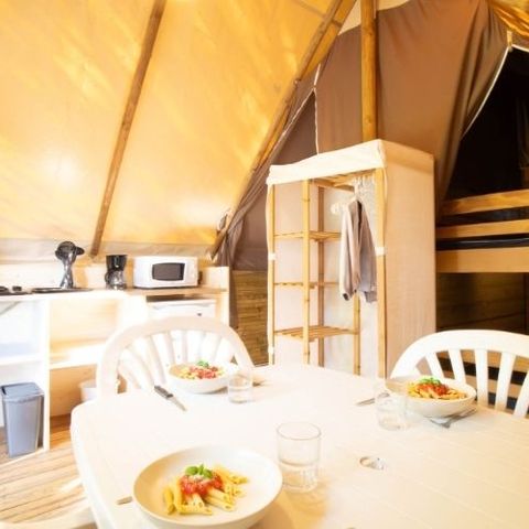 TENDA IN TELA E LEGNO 4 persone - Lodge PINSON da 4 posti letto
