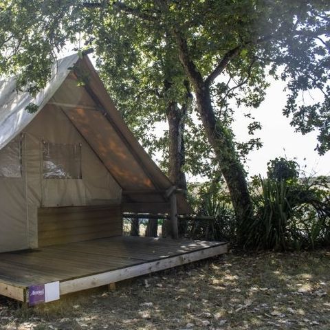 TIENDA DE LONA Y MADERA 4 personas - Casa de campo PINSON 4 plazas