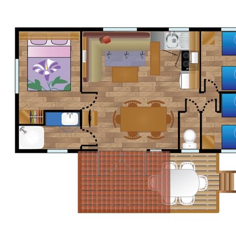 CASA MOBILE 6 persone - Casa mobile AVOCETTE**** posti letto 6