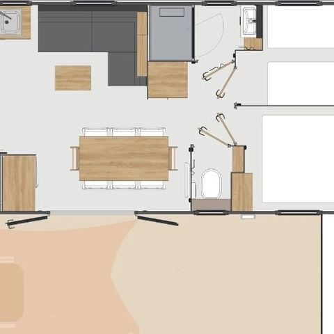 Mobilhome 8 personnes - BERNACHE****