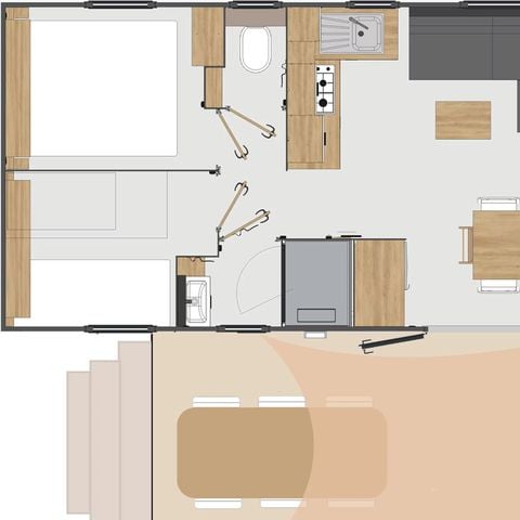 Mobilhome 8 personas - BERNACHE**** - 8 plazas