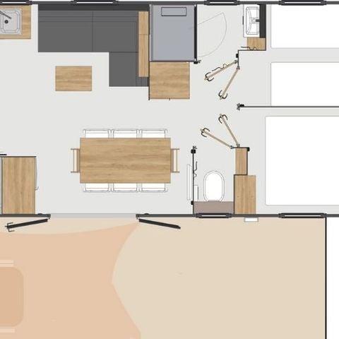 Mobilhome 8 personas - BERNACHE**** - 8 plazas