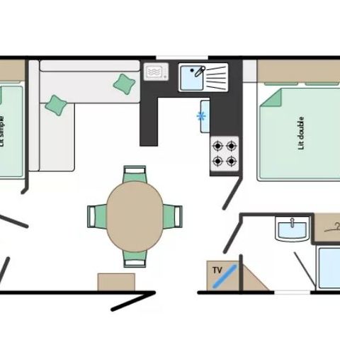 CASA MOBILE 4 persone - Casa mobile HUPPE*** 4 pers.