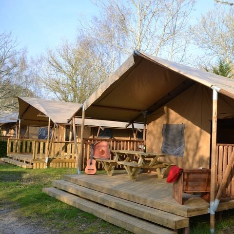 Tente en toile et en bois 5 personnes - Lodge Woody 38