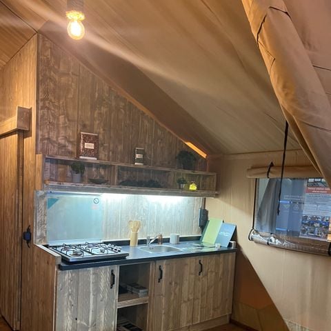 Tente en toile et en bois 2 personnes - Lodge Woody 27