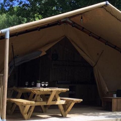 Tente en toile et en bois 2 personnes - Lodge Woody 27