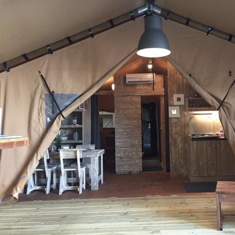 Tente en toile et en bois 2 personnes - Lodge Woody 27