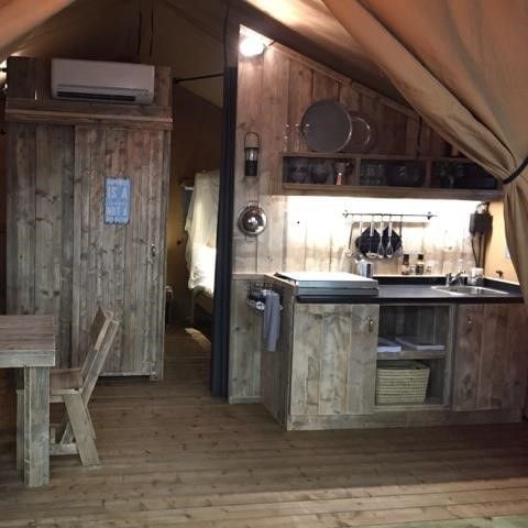 Tente en toile et en bois 2 personnes - Lodge Woody 27