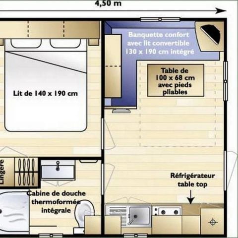 MOBILE HOME 2 people - Couple (1 bedroom)