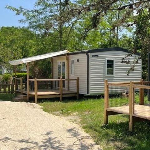 Mobilheim 4 personen - Aqua 2 Zimmer 4 Personen Halbüberdachte Terrasse