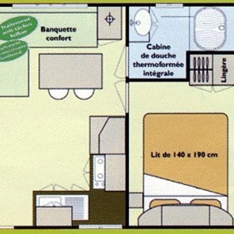 Mobile home 4 persons - Borneo + air conditioning