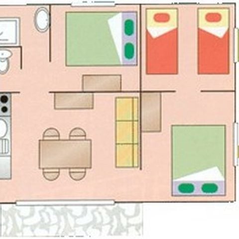 BUNGALOW 6 personas - Bali + aire acondicionado
