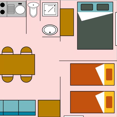 Bungalow 4 persons - Sumatra + Clim