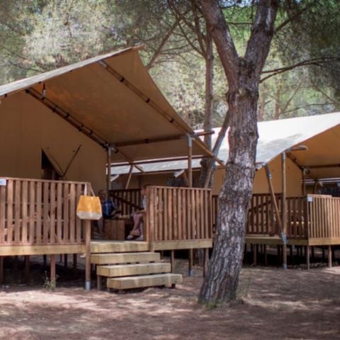 Tente en toile et en bois 4 personnes - Lodge