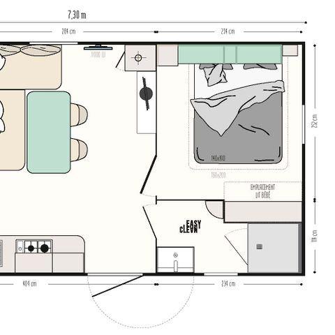 Mobile home 4 persons - Rio 4 P Clim