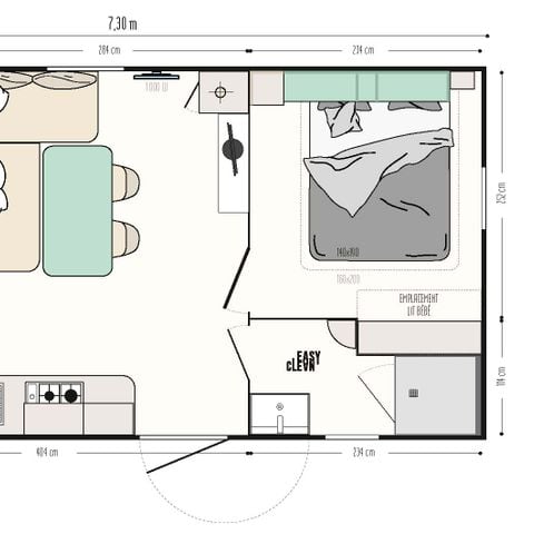 Mobilhome 4 personas - Río Clim