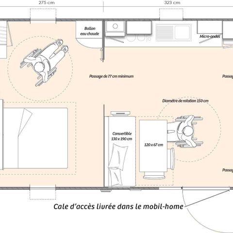 Mobile home 4 persons - Life 4 P Clim - PMR