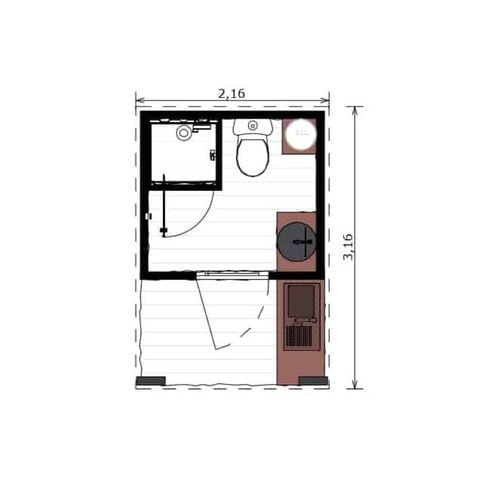 PARCELA - Premium con sanitarios individuales 1/6 pers