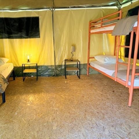 Zelt 3 personen - Zelt Prêt à camper 16m² 2 Zimmer - ohne Sanitäranlagen + Terrasse 15m² 3 pers.