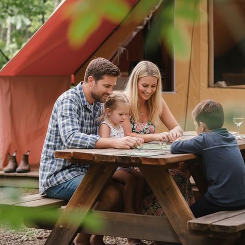 Zelt 3 Personen - Zelt Prêt à camper 16m² 2 Zimmer - ohne Sanitäranlagen + Terrasse 15m² 3 pers.