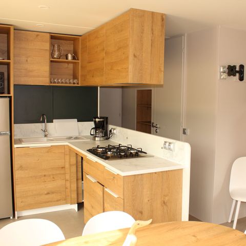MOBILE HOME 6 people - Mobil-home Premium 40m² with SPA -3 bedrooms - 2 bathrooms + terrace 25m² - TV - Air conditioning - 2/6 pers
