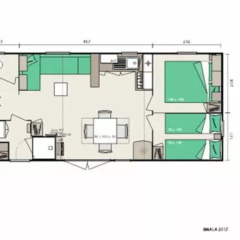 Casa mobile 8 persone - Accogliente 5 camere