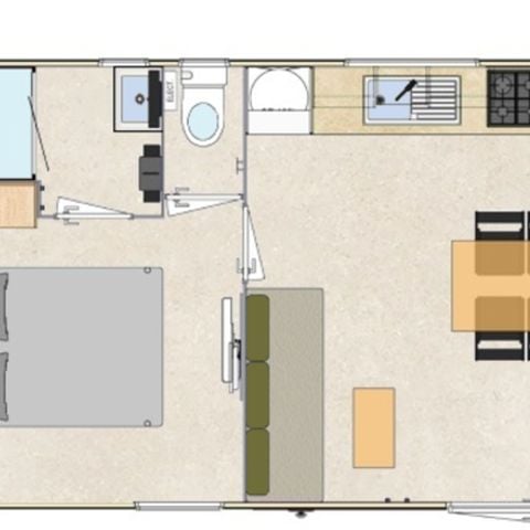 BUNGALOW 4 personnes - COTTAGE Climatisé PRIVILEGE 4pers 2sdb