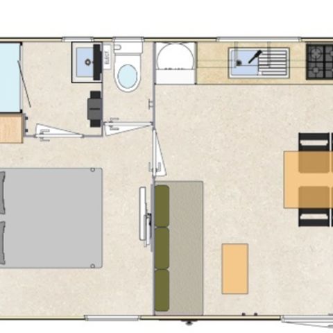 Mobile home 4 persons - COTTAGE PRIVILEGE 4pers 2 SDB 4 pers