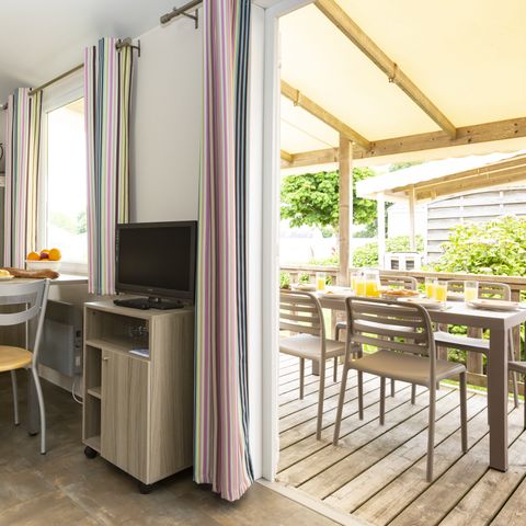 MOBILE HOME 4 people - Comfort mobile-home 28m² - 2 bedrooms - semi-covered terrace - TV + dishwasher 5 pers.
