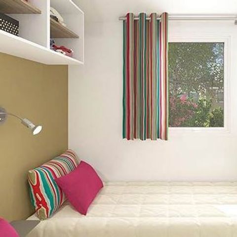 Mobilheim 6 personen - Mobilheim ARCHIPEL Premium 30m² - 3 Schlafzimmer / überdachte Terrasse + TV + LV + Bettwäsche 6 pers.