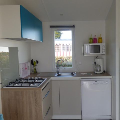 Mobile home 6 persons - Mobilhome ARCHIPEL Premium 30m² - 3 bedrooms / covered terrace + TV + LV + Sheets 6 pers