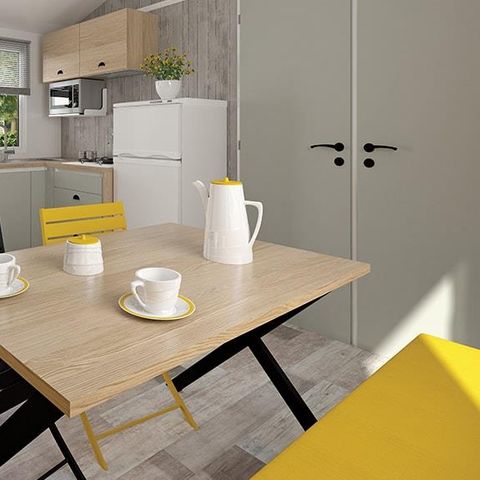 Mobilheim 4 personen - Mobilheim EVASION Confort 27m² - 2 Schlafzimmer / Überdachte Terrasse + TV 4 Pers.