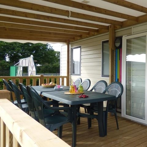 Mobile home 8 persons - Mobilhome FAMILY Premium 36m² - 4 bedrooms / covered terrace + TV + LV + Sheets 8 pers