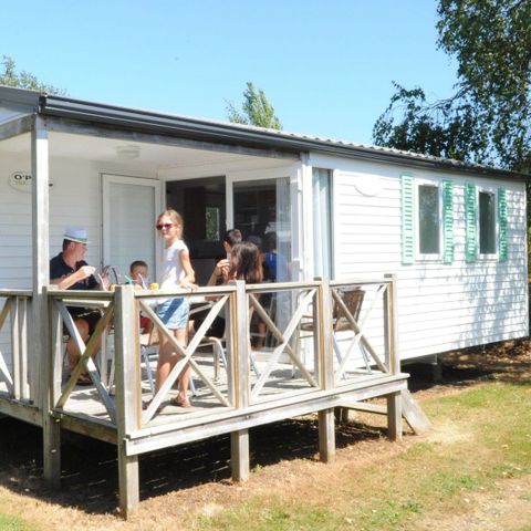Mobilheim 4 personen - Mobilheim IROISE Standard 25.5m² - 2 Schlafzimmer / integrierte halbüberdachte Terrasse + TV 4 pers.