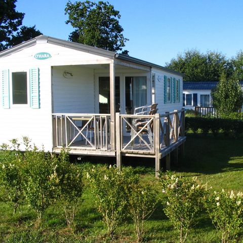 Stacaravan 4 personen - Stacaravan IROISE Standard 25.5m² - 2 kamers / geïntegreerd halfoverdekt terras + TV 4 pers
