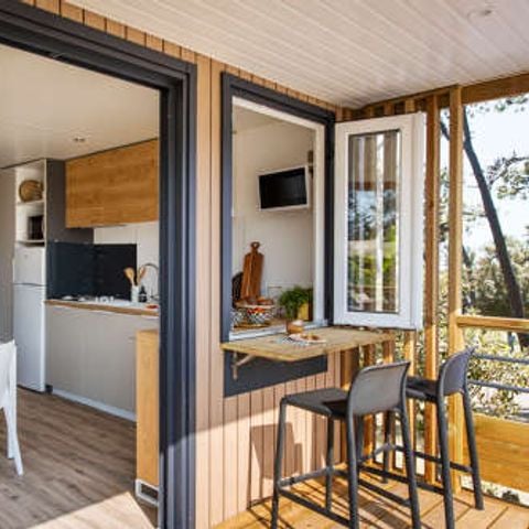Stacaravan 4 personen - Stacaravan AVEN Premium 28 m² 2 slaapkamers / Overdekt terras