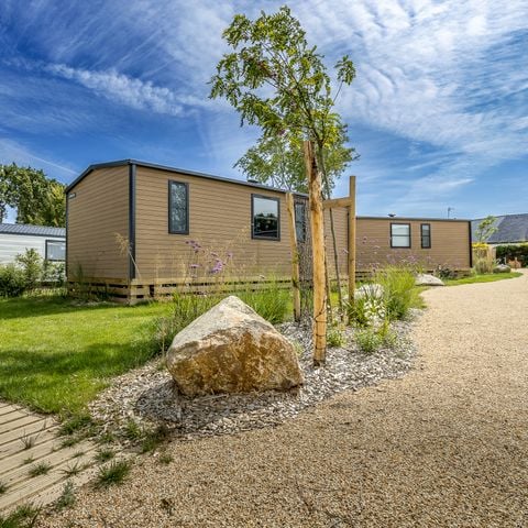 Stacaravan 6 personen - Stacaravan HORIZON Premium 33m² 3 kamers Overdekt terras