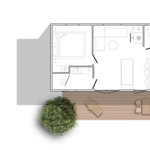 MOBILHOME 6 personnes - Mobil-home HORIZON Premium 33m² 3 chambres Terrasse couverte