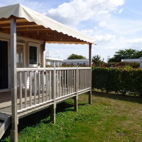 Mobilheim 2 Personen - Mobilheim OUESSANT Confort 18m² - 1 Schlafzimmer / überdachte Terrasse + TV 2 pers.