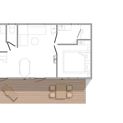 MOBILHOME 4 personas - Mobil-home HORIZON Premium 31 m² 2 dormitorios / Terraza cubierta