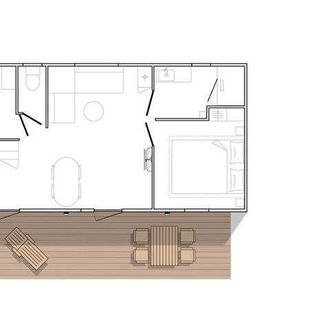 Mobilhome 4 personnes - Mobil-home HORIZON Premium 31 m² 2 chambres / Terrasse couverte
