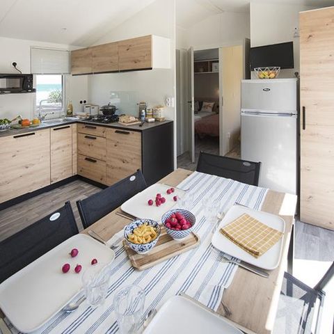 MOBILHOME 8 personas - Mobilhome FAMILY ESPACE Premium 40m² - 4 habitaciones - 2 baños / terraza cubierta + TV + BT + Sábanas 8 pers