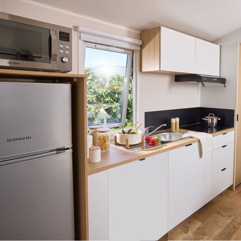 MOBILHOME 6 personas - CORNOUAILLE Confort 35m² - 3 habitaciones / Terraza cubierta + TV